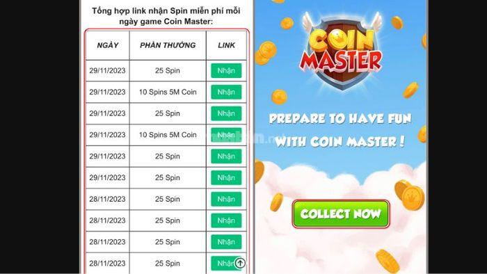 6. Nhận mã qua liên kết Gamevui