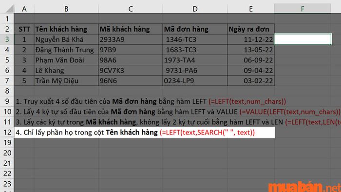Bạn có thể chọn một ô mới ở bất kỳ vị trí nào thuận tiện