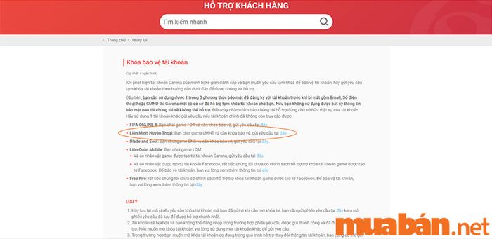 Tìm mục Liên Minh Huyền Thoại và gửi yêu cầu xóa tài khoản