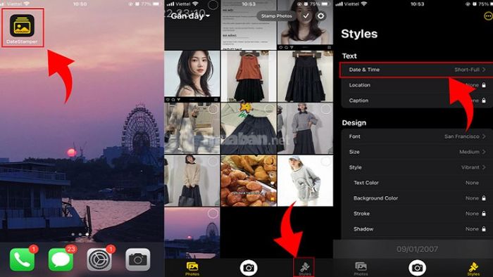 DateStamper có thể sử dụng trên cả Android và iOS