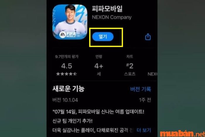 Quay lại App Store và tìm kiếm game FIFA Mobile -> cài đặt