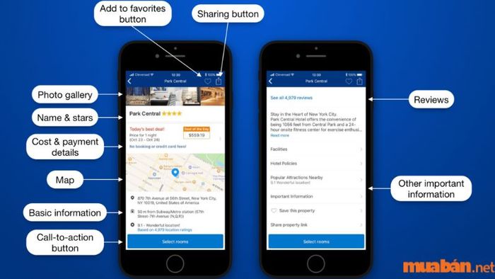 Ứng dụng Booking với nhiều tính năng hữu ích