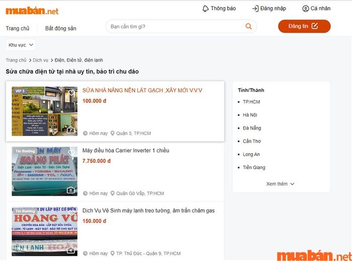 Bạn có thể tìm kiếm các dịch vụ sửa chữa điều hòa chuyên nghiệp tại Mytour