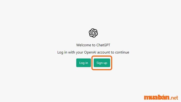Chọn “Sign up” để tạo tài khoản 