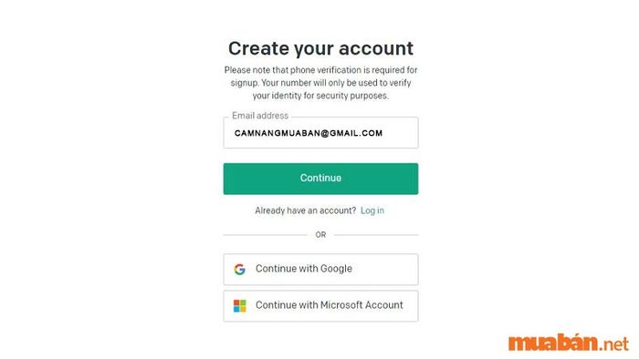 Điền địa chỉ e-mail của bạn