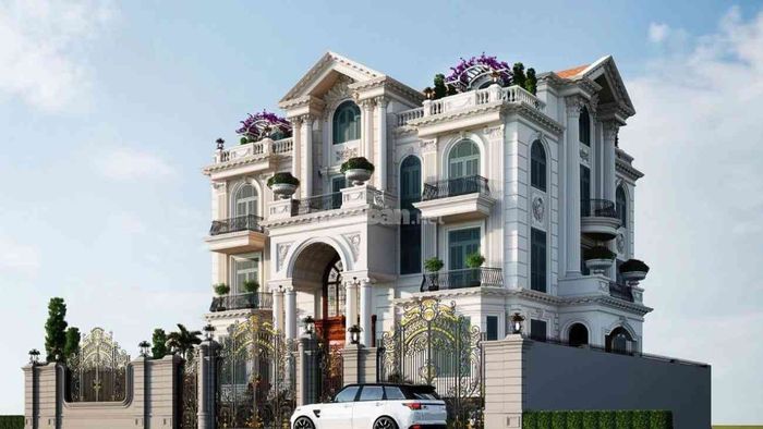 Mẫu biệt thự tân cổ điển bốn tầng đẹp - Mẫu số 2