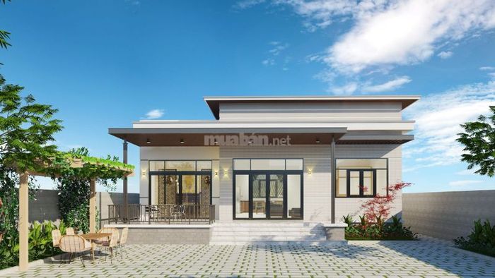 Nhà cấp 4 mái bằng với sân vườn