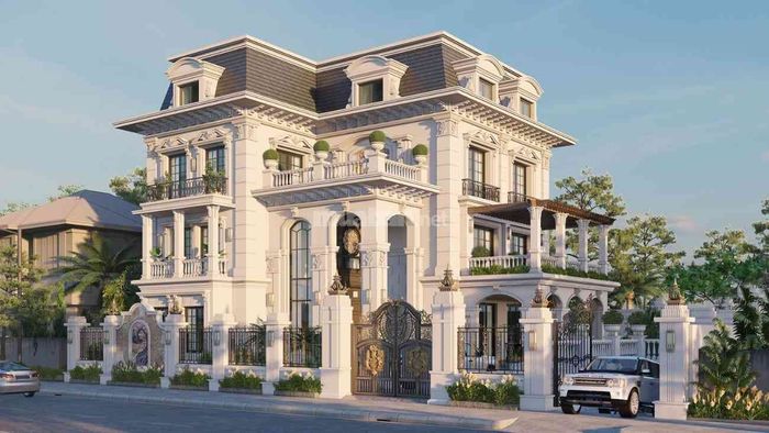 Mẫu thiết kế biệt thự tân cổ điển 3 tầng - Mẫu số 2
