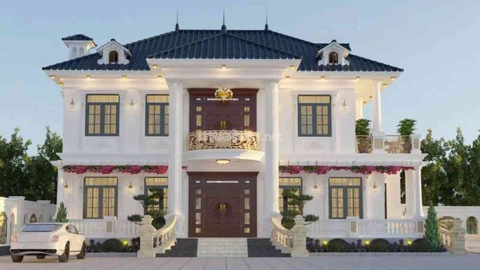 Mẫu biệt thự tân cổ điển hai tầng mái Nhật - Mẫu số 1