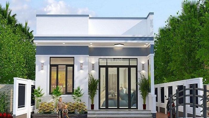 Nhà cấp 4 mái bằng kích thước 5x20m