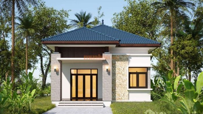 Mẫu nhà cấp 4 3 phòng ngủ với thiết kế đơn giản