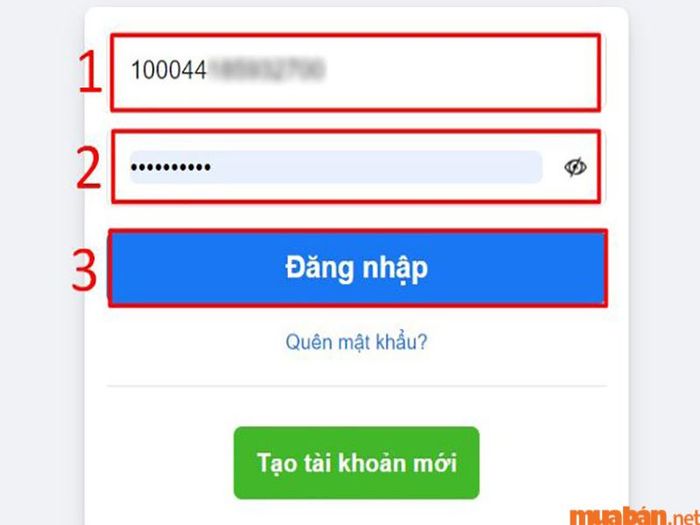 đăng nhập Facebook bằng ID