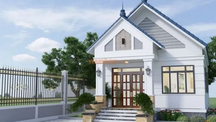 Mẫu nhà cấp 4 3 phòng ngủ kèm gác lửng