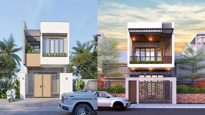 Những mẫu thiết kế mặt tiền nhà 2 tầng đẹp mắt