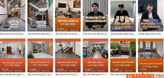 Các video quảng bá dịch vụ của Mytour được đăng tải trên TikTok