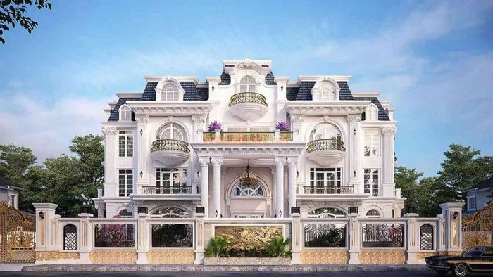 Mẫu thiết kế biệt thự tân cổ điển Châu Âu - Mẫu số 2