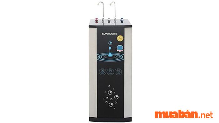 Kích thước của máy lọc nước RO nóng lạnh Sunhouse SHR76210CK với 10 lõi.