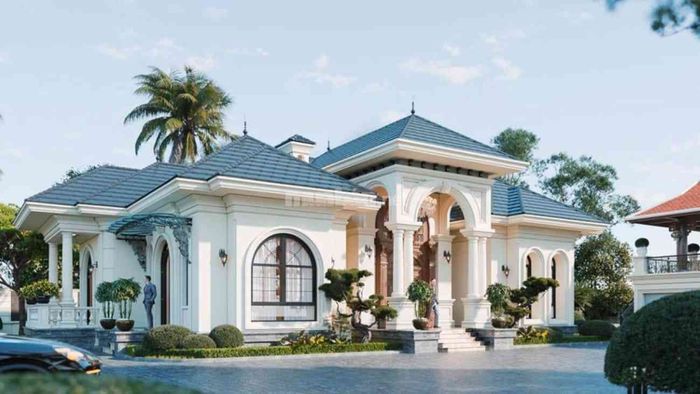 Mẫu biệt thự tân cổ điển 1 tầng tuyệt đẹp - Mẫu số 3