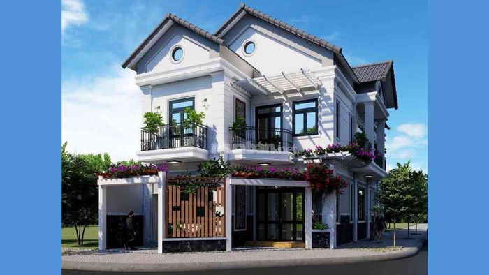 Mẫu kiến trúc biệt thự tân cổ điển mái Thái - Mẫu số 1