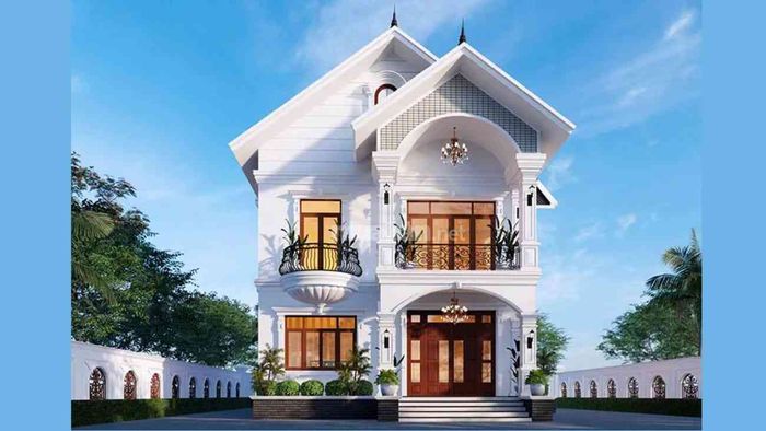 Mẫu kiến trúc biệt thự tân cổ điển mái Thái - Mẫu số 3