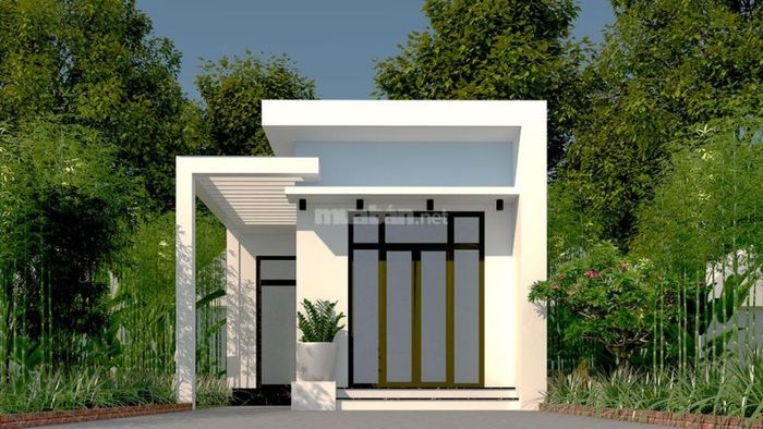 Nhà cấp 4 mái bằng hình chữ L