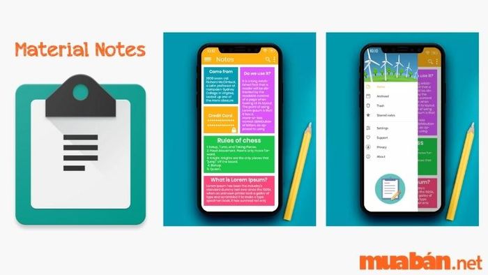 Ứng Dụng Ghi Chú Material Notes