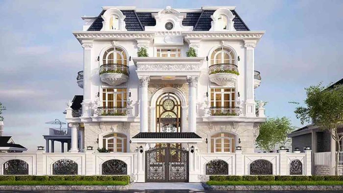 Mẫu biệt thự tân cổ điển kiểu Pháp - Mẫu số 1