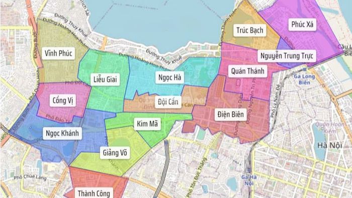 Quận Ba Đình hiện có tổng cộng 14 phường.
