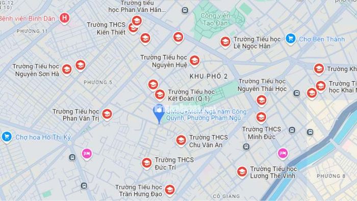 Các tiện ích xung quanh khu vực vòng xoay Cống Quỳnh