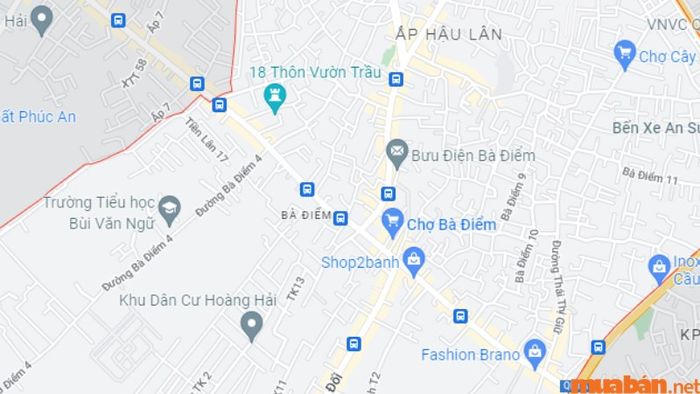 Hệ thống hạ tầng tại ngã tư Bà Điểm