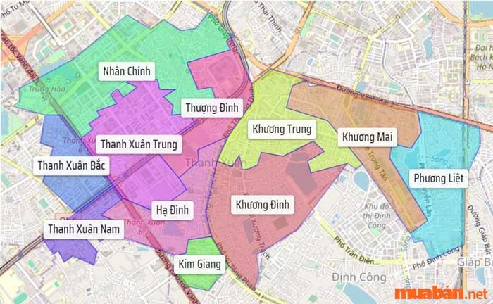 Quận Thanh Xuân ở Hà Nội có số lượng phường là bao nhiêu?