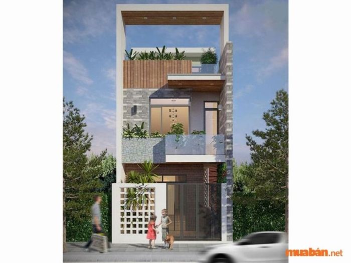 Mẫu Thiết Kế Nhà Phố 2 Tầng 1 Tum số 10