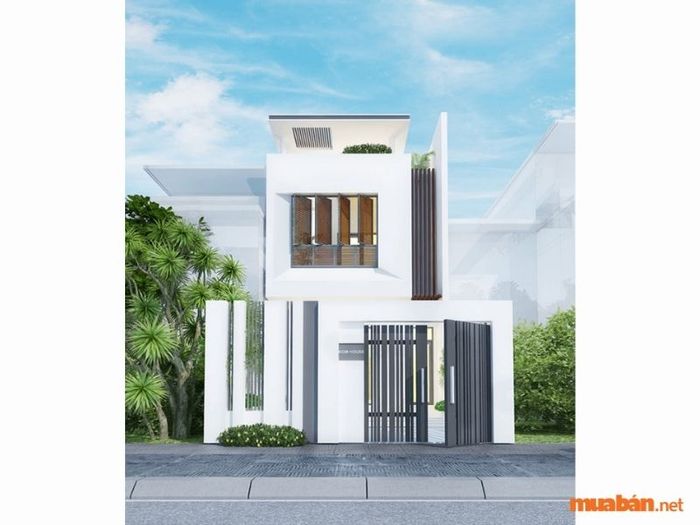Mẫu Thiết Kế Nhà Phố 2 Tầng 1 Tum số 14