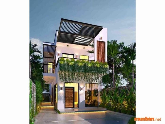 Mẫu Thiết Kế Nhà Phố 2 Tầng 1 Tum số 12
