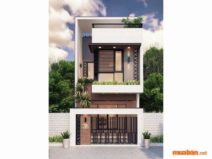 Mẫu Thiết Kế Nhà Phố 2 Tầng 1 Tum số 15