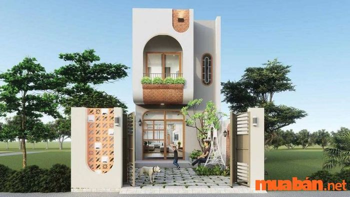 Nhà phố 2 tầng đẹp đơn giản 5m