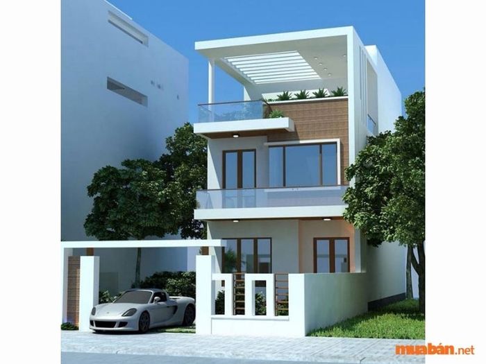 Mẫu Thiết Kế Nhà Phố 2 Tầng 1 Tum số 8
