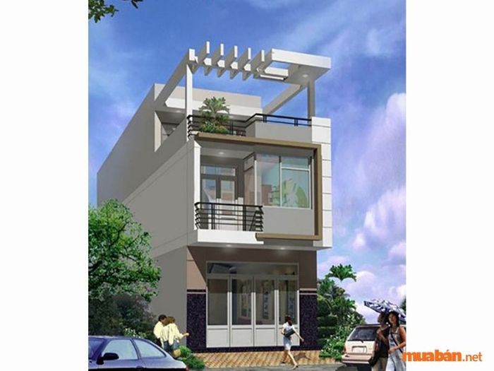 Mẫu Thiết Kế Nhà Phố 2 Tầng 1 Tum số 2