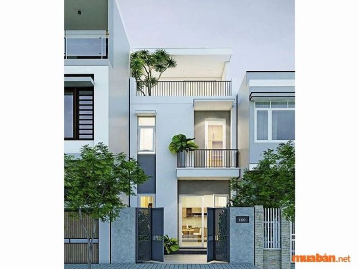 Mẫu Thiết Kế Nhà Phố 2 Tầng 1 Tum