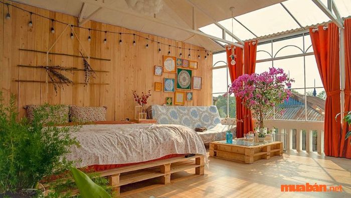 Mẫu phòng trọ 16m2 trong lành
