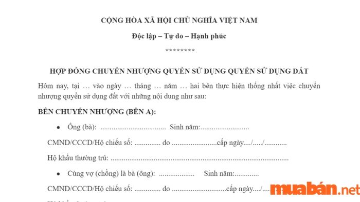 Tham khảo mẫu giấy tặng đất viết tay chuẩn nhất năm 2023