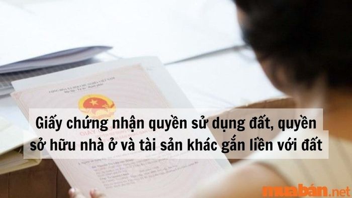 Giấy chứng nhận quyền sử dụng đất, quyền sở hữu nhà ở và tài sản khác gắn liền với đất