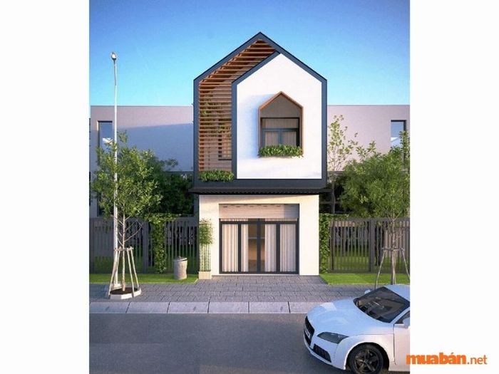 Mẫu Thiết Kế Nhà Phố 2 Tầng 1 Tum số 13