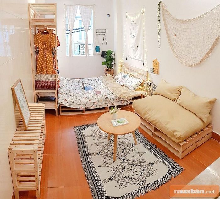 Thiết kế phòng trọ 15m2 đẹp