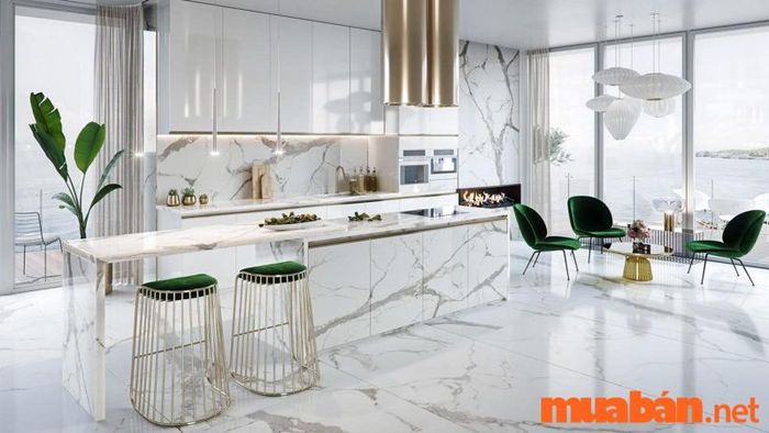 Một thiết kế với họa tiết vân đá sang trọng