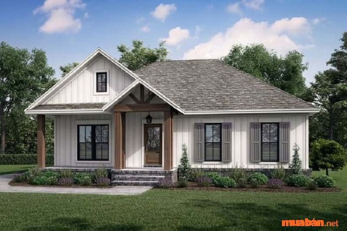 Nhà cấp 4 100m2 phong cách châu Âu cực sang