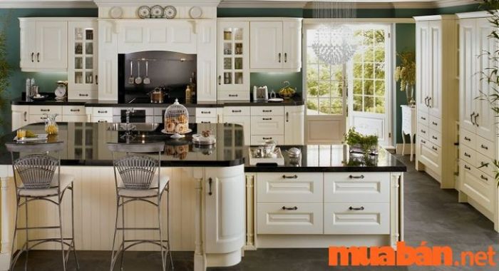 Thiết kế phòng bếp này mang lại sự đơn giản, cổ điển