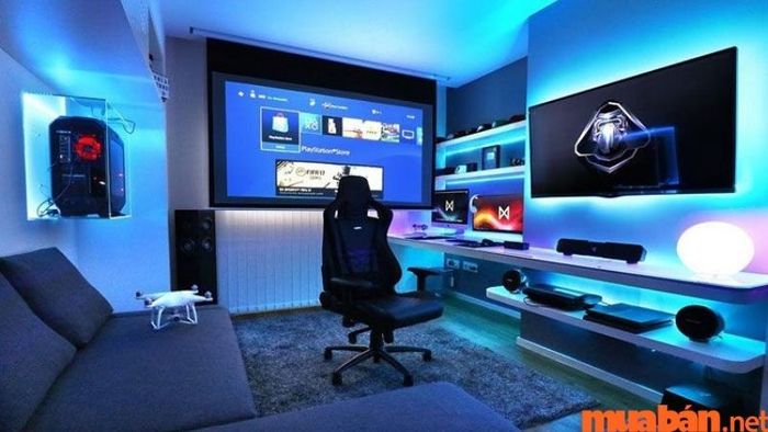 Trang trí phòng ngủ gaming theo phong cách khoa học viễn tưởng