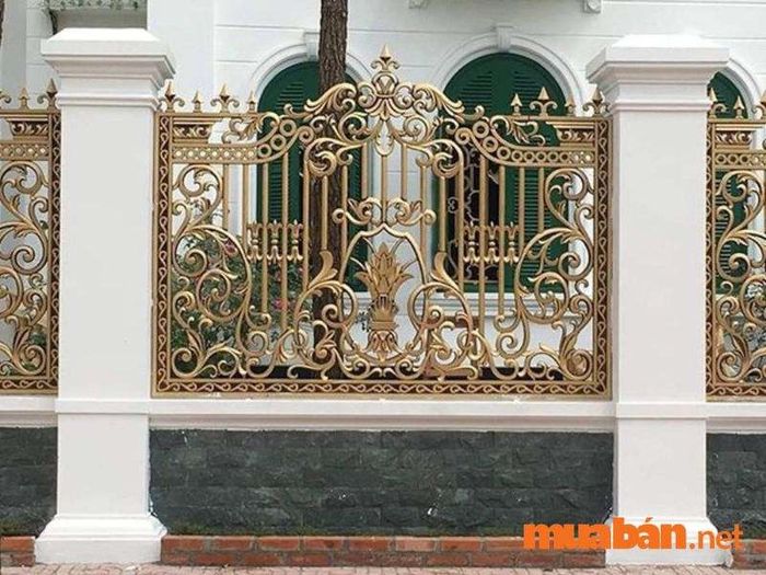 Hàng rào biệt thự bằng nhôm đúc