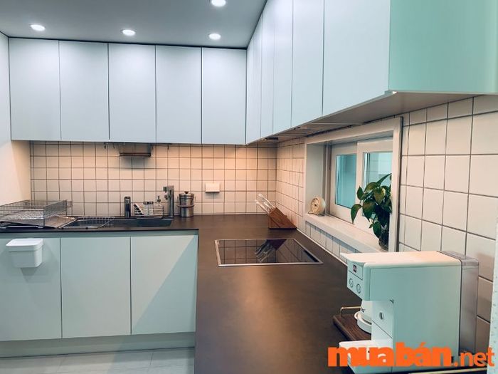 Màu xanh pastel mang lại sự ngọt ngào hơn cho không gian